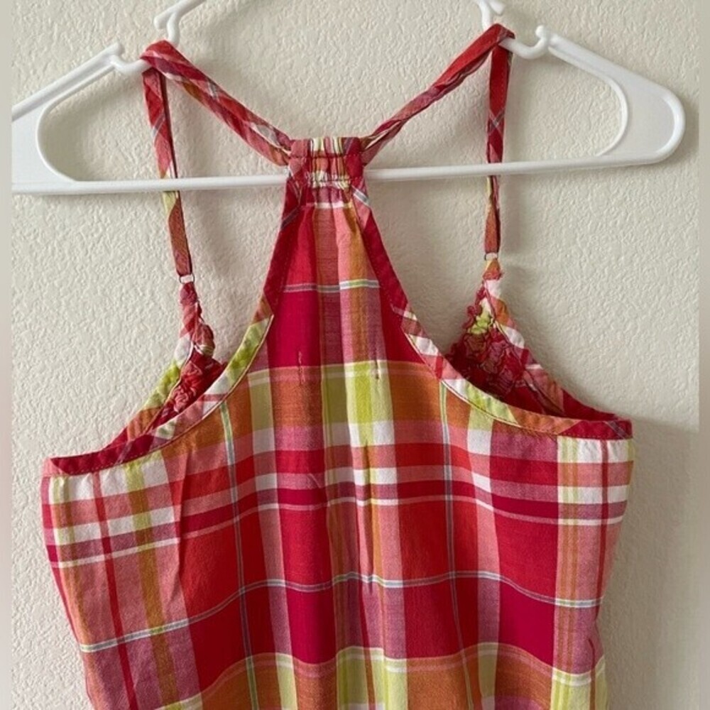 Abercrombie & Fitch Plaid Tank Top Romper Shorts Summer Beachy SZ XS - Picture 6 of 8
